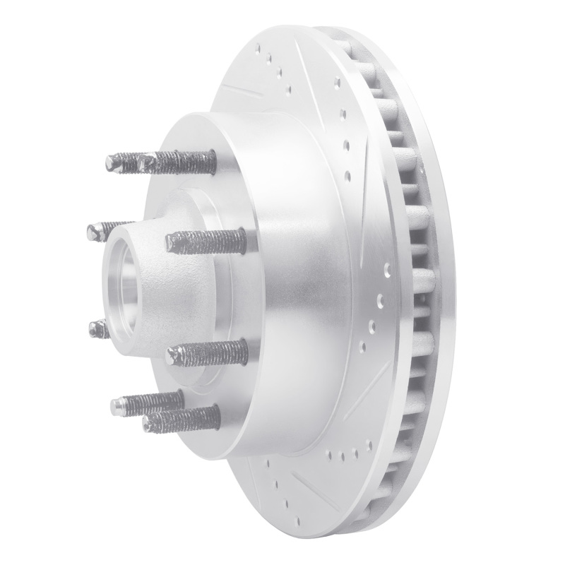 Picture of RNC Brake Rotor - Drill & Slot - R1 99-02 Ford F-250 2WD (Super Duty) Front Right Drilled & Slotted Silver Brake Rotor rnc631-54162R