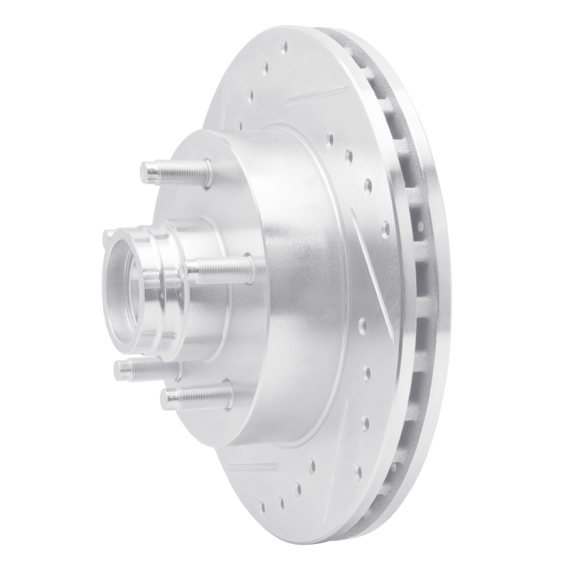 Picture of RNC Brake Rotor - Drill & Slot - R1 98-02 Ford Ranger (USA/Canada) Front Left Drilled & Slotted Silver Brake Rotor rnc631-54165L