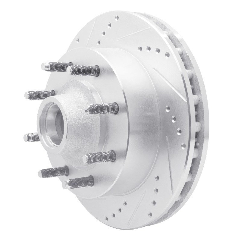 Picture of RNC Brake Rotor - Drill & Slot - R1 99-02 Ford F-350 Super Duty 2WD Front Left Drilled & Slotted Silver Brake Rotor rnc631-54162L