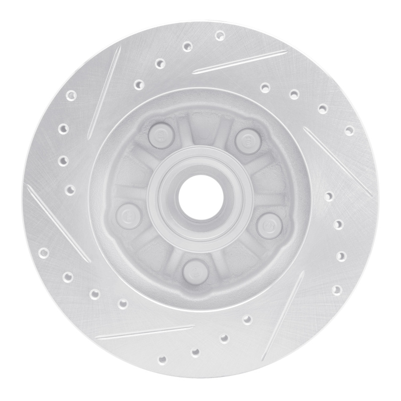 Picture of RNC Brake Rotor - Drill & Slot - R1 98-02 Ford Ranger (USA/Canada) Front Right Drilled & Slotted Silver Brake Rotor rnc631-54165R