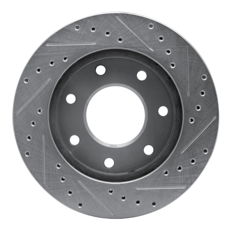 Picture of RNC Brake Rotor - Drill & Slot - R1 04-08 Ford F-150 RWD Front Left Drilled & Slotted Silver Brake Rotor rnc631-54185L