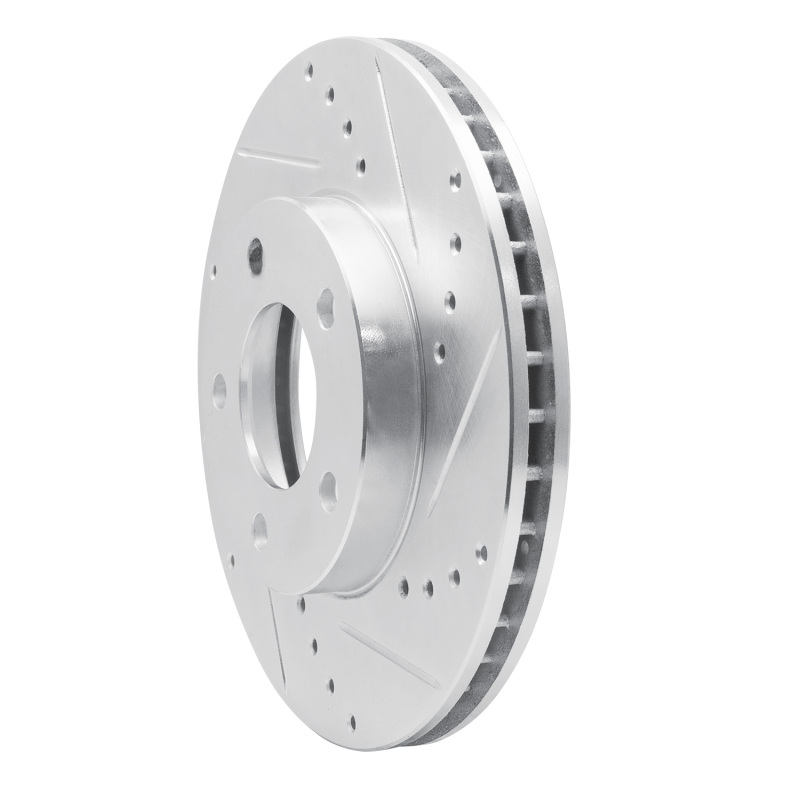 Picture of RNC Brake Rotor - Drill & Slot - R1 01-07 Ford Escape Front Right Drilled & Slotted Silver Brake Rotor rnc631-54177R