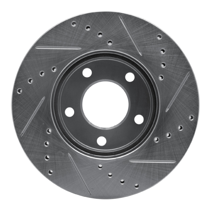 Picture of RNC Brake Rotor - Drill & Slot - R1 01-07 Ford Escape Front Left Drilled & Slotted Silver Brake Rotor rnc631-54177L