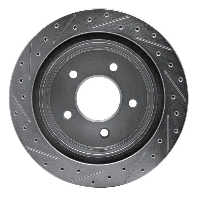 Picture of RNC Brake Rotor - Drill & Slot - R1 04-06 Ford E-150 Rear Right Drilled & Slotted Silver Brake Rotor rnc631-54192R