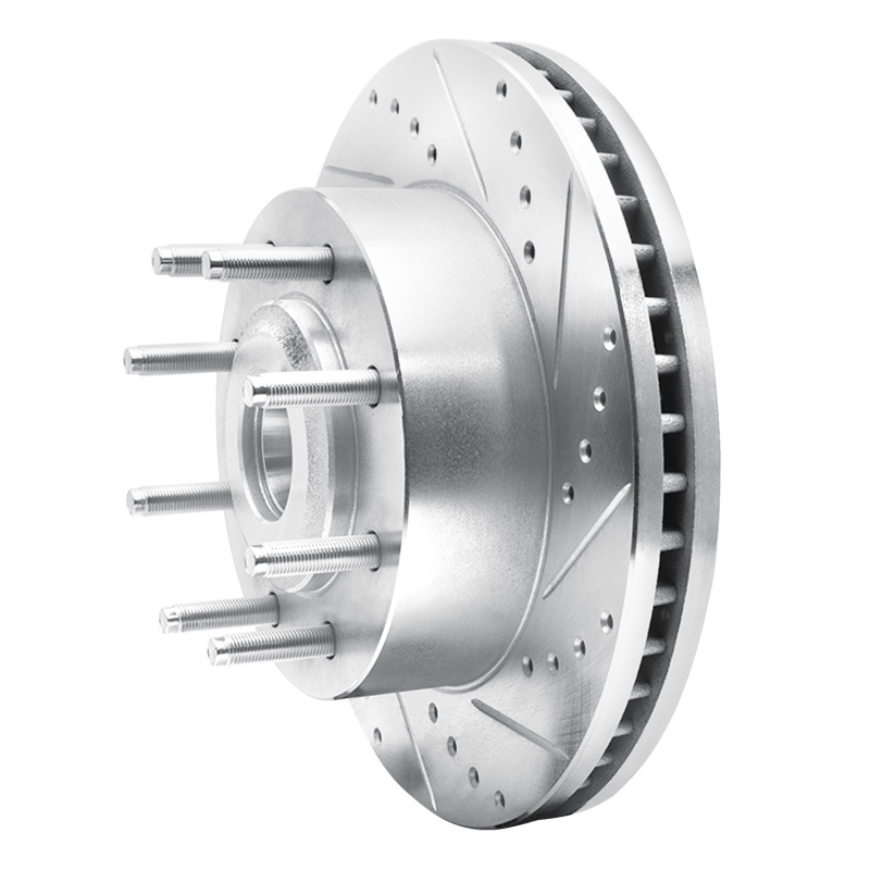 Picture of RNC Brake Rotor - Drill & Slot - R1 05-07 Ford F-250 2WD (Super Duty) Front Right Drilled & Slotted Silver Brake Rotor rnc631-54201R