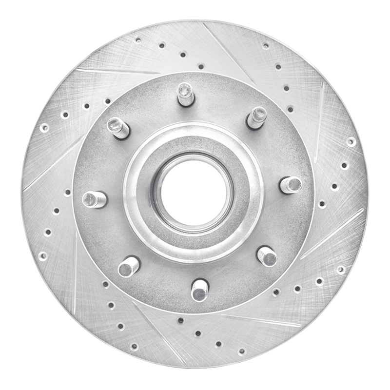 Picture of RNC Brake Rotor - Drill & Slot - R1 06-12 Ford F-250 2WD (Super Duty) Front Right Drilled & Slotted Silver Brake Rotor rnc631-54206R