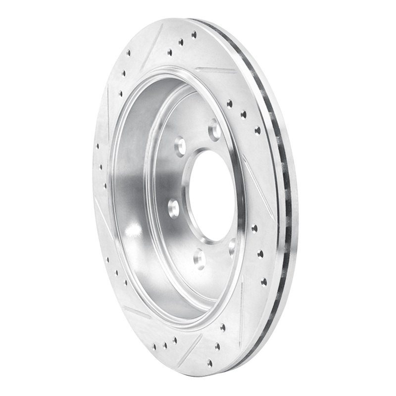 Picture of RNC Brake Rotor - Drill & Slot - R1 07-17 Ford Expedition Rear Right Drilled & Slotted Silver Brake Rotor rnc631-54205R