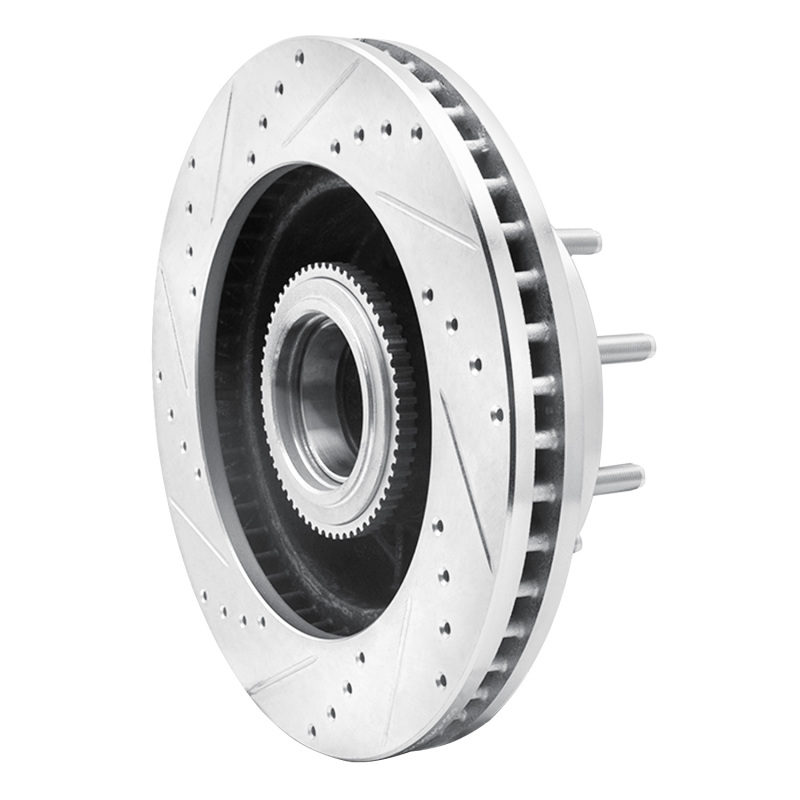 Picture of RNC Brake Rotor - Drill & Slot - R1 06-12 Ford F-250 2WD (Super Duty) Front Right Drilled & Slotted Silver Brake Rotor rnc631-54206R
