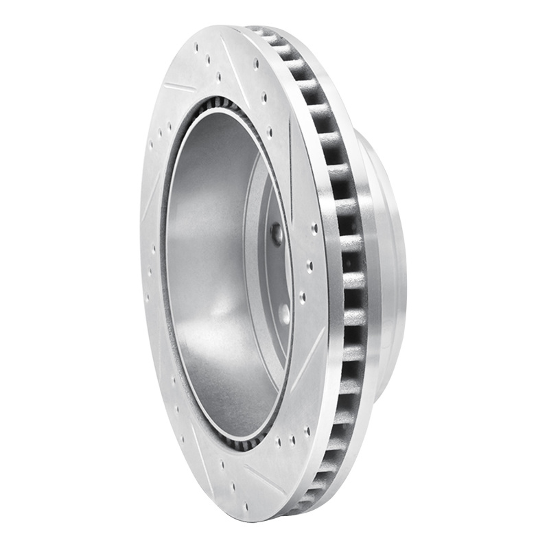 Picture of RNC Brake Rotor - Drill & Slot - R1 08-25 Ford E-150 Rear Left Drilled & Slotted Silver Brake Rotor rnc631-54208L