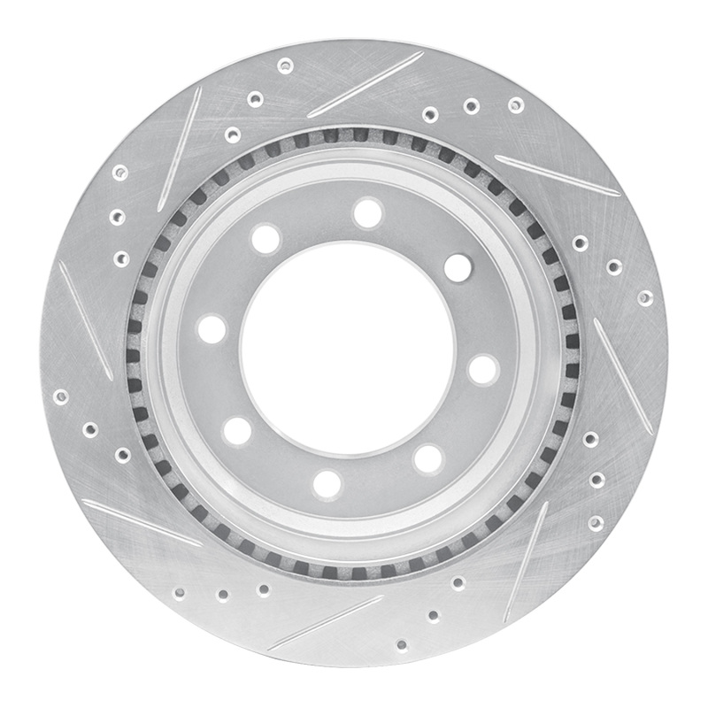 Picture of RNC Brake Rotor - Drill & Slot - R1 08-25 Ford E-350 Super Duty Rear Right Drilled & Slotted Silver Brake Rotor rnc631-54208R