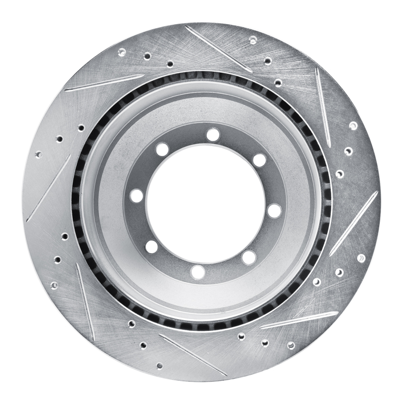 Picture of RNC Brake Rotor - Drill & Slot - R1 08-19 Ford E-350 Super Duty Rear Left Drilled & Slotted Silver Brake Rotor rnc631-54210L