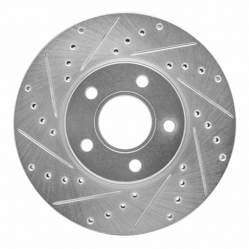 Picture of RNC Brake Rotor - Drill & Slot - R1 10-13 Ford Transit CONNECT Front Left Drilled & Slotted Silver Brake Rotor rnc631-54217L