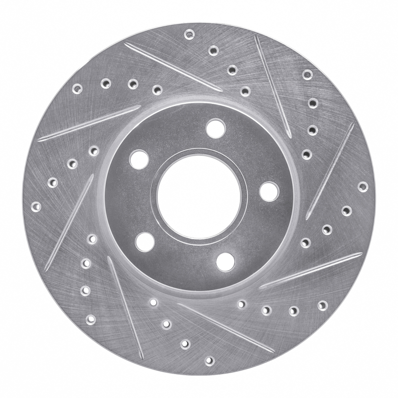 Picture of RNC Brake Rotor - Drill & Slot - R1 10-13 Ford Transit CONNECT Front Right Drilled & Slotted Silver Brake Rotor rnc631-54217R