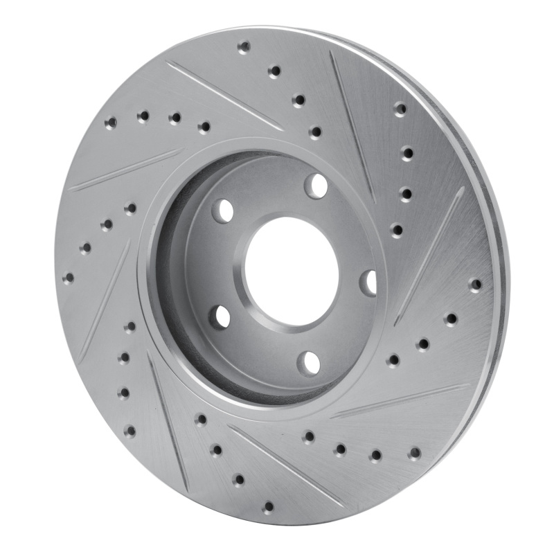 Picture of RNC Brake Rotor - Drill & Slot - R1 10-13 Ford Transit CONNECT Front Left Drilled & Slotted Silver Brake Rotor rnc631-54217L