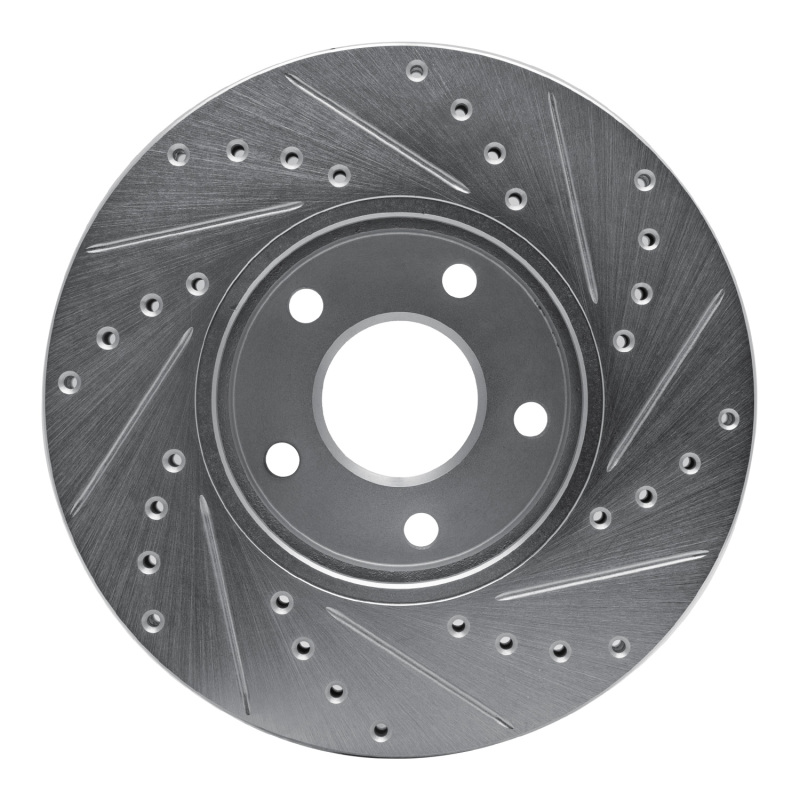 Picture of RNC Brake Rotor - Drill & Slot - R1 10-13 Ford Transit CONNECT Front Left Drilled & Slotted Silver Brake Rotor rnc631-54217L