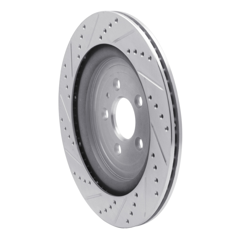 Picture of RNC Brake Rotor - Drill & Slot - R1 13-19 Ford Police Interceptor Sedan Rear Right Drilled & Slotted Silver Brake Rotor rnc631-54222R