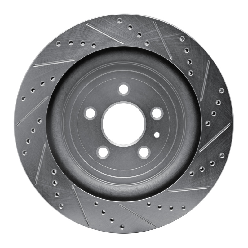 Picture of RNC Brake Rotor - Drill & Slot - R1 13-19 Ford Explorer Rear Left Drilled & Slotted Silver Brake Rotor rnc631-54222L