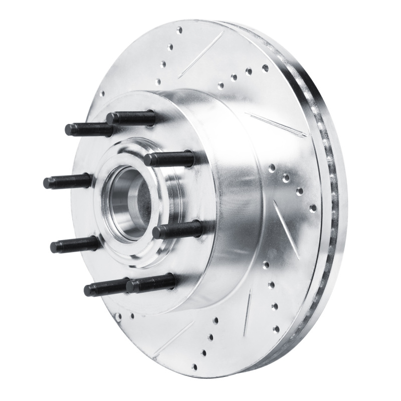 Picture of RNC Brake Rotor - Drill & Slot - R1 11-25 Ford F-250 2WD (Super Duty) Front Left Drilled & Slotted Silver Brake Rotor rnc631-54224L