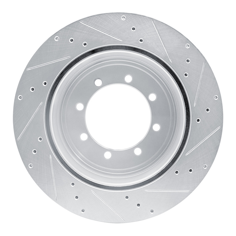 Picture of RNC Brake Rotor - Drill & Slot - R1 11-22 Ford F-450 Super Duty Rear Left Drilled & Slotted Silver Brake Rotor rnc631-54225L