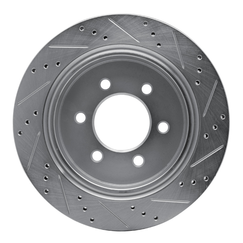 Picture of RNC Brake Rotor - Drill & Slot - R1 15-17 Ford F-150 4WD Rear Left Drilled & Slotted Silver Brake Rotor rnc631-54231L