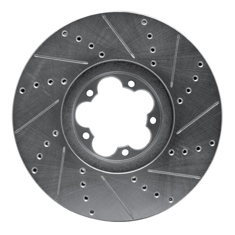 Picture of RNC Brake Rotor - Drill & Slot - R1 15-25 Ford Transit-350 HD/DRW Front Left Drilled & Slotted Silver Brake Rotor rnc631-54230L