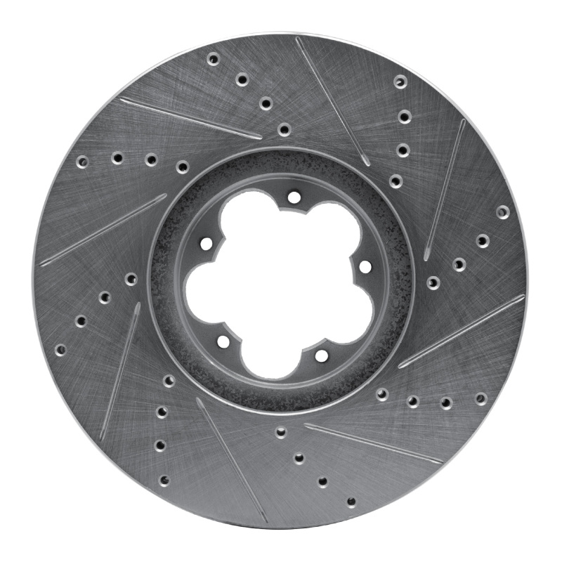 Picture of RNC Brake Rotor - Drill & Slot - R1 14-19 Ford Transit (Mexico) Front Left Drilled & Slotted Silver Brake Rotor rnc631-54232L