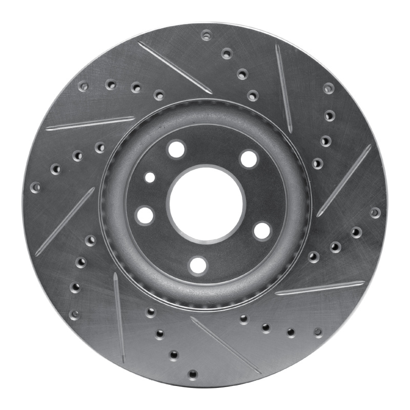 Picture of RNC Brake Rotor - Drill & Slot - R1 13-20 Ford Special SERVICE POLICE Sedan Front Left Drilled & Slotted Silver Brake Rotor rnc631-54259L
