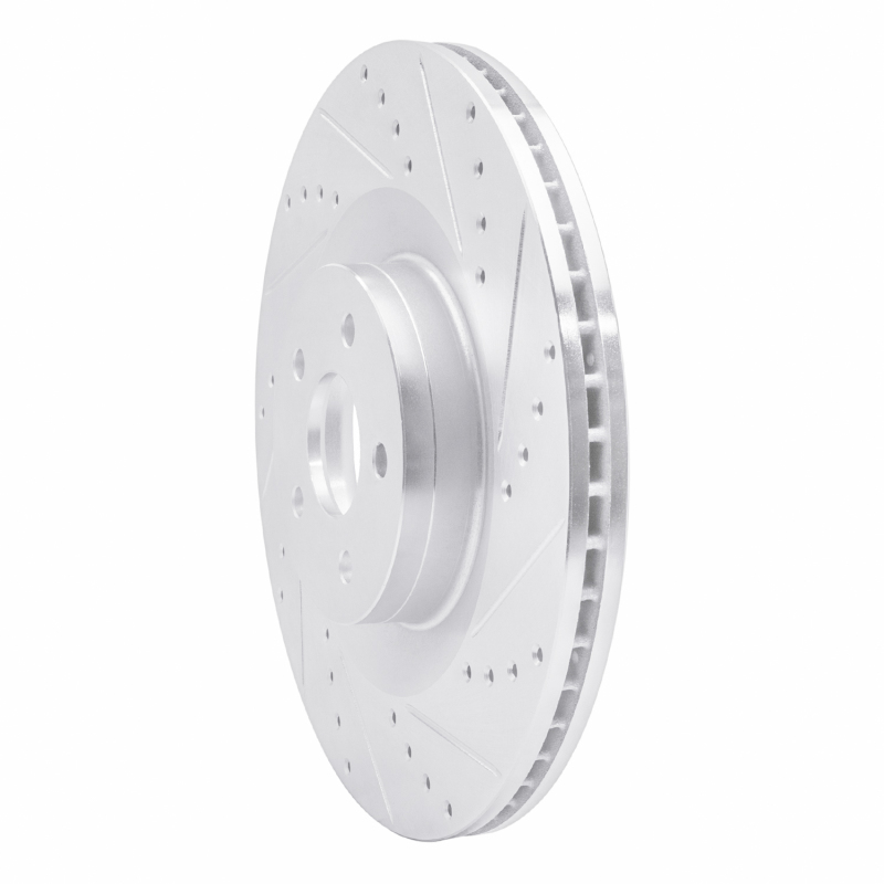 Picture of RNC Brake Rotor - Drill & Slot - R1 16-18 Ford Focus Front Right Drilled & Slotted Silver Brake Rotor rnc631-54261R