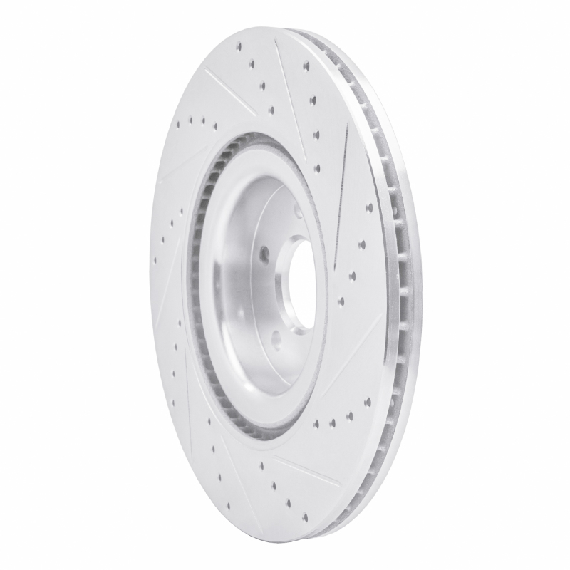 Picture of RNC Brake Rotor - Drill & Slot - R1 16-18 Ford Focus Front Left Drilled & Slotted Silver Brake Rotor rnc631-54261L