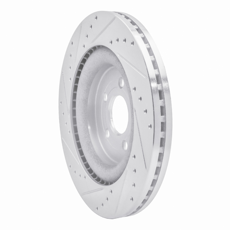 Picture of RNC Brake Rotor - Drill & Slot - R1 13-19 Ford Explorer Front Right Drilled & Slotted Silver Brake Rotor rnc631-54266R