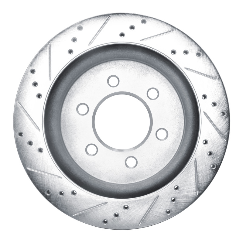 Picture of RNC Brake Rotor - Drill & Slot - R1 18-21 Ford F-150 4WD Rear Right Drilled & Slotted Silver Brake Rotor rnc631-54267R