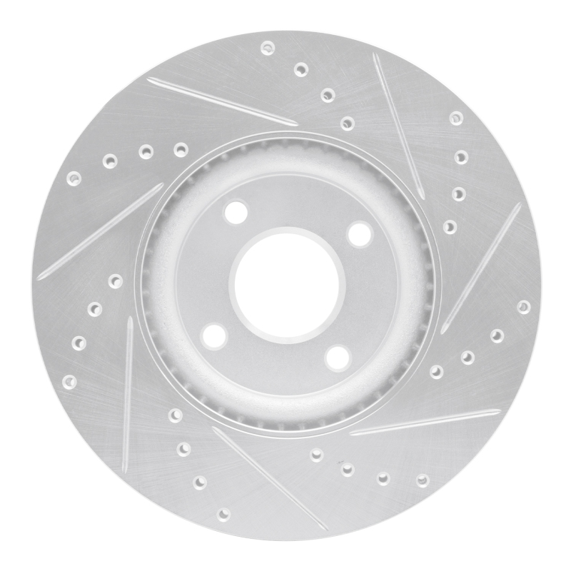 Picture of RNC Brake Rotor - Drill & Slot - R1 18-22 Ford Ecosport Front Left Drilled & Slotted Silver Brake Rotor rnc631-54268L