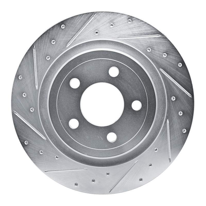 Picture of RNC Brake Rotor - Drill & Slot - R1 20-25 Ford Explorer Rear Left Drilled & Slotted Silver Brake Rotor rnc631-54280L