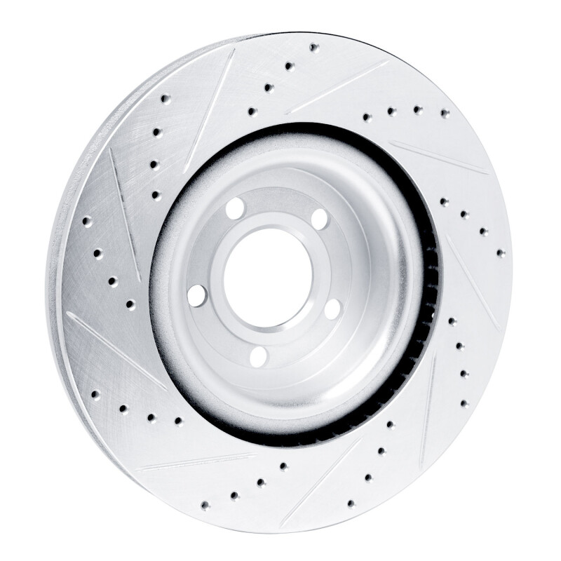 Picture of RNC Brake Rotor - Drill & Slot - R1 20-25 Ford Explorer Front Right Drilled & Slotted Silver Brake Rotor rnc631-54279R