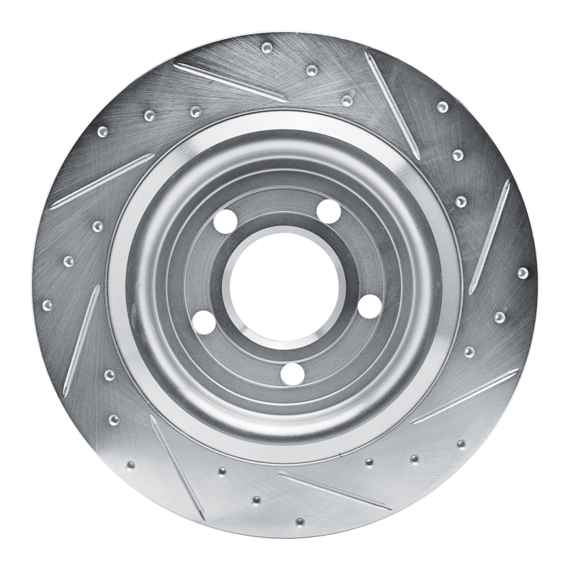 Picture of RNC Brake Rotor - Drill & Slot - R1 20-25 Ford Explorer Rear Left Drilled & Slotted Silver Brake Rotor rnc631-54280L