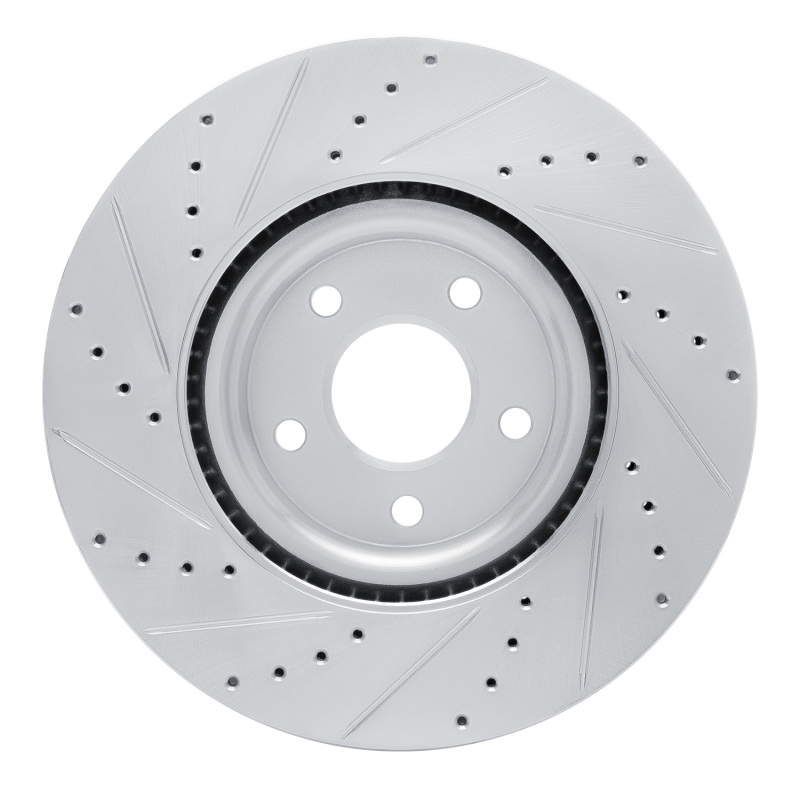 Picture of RNC Brake Rotor - Drill & Slot - R1 20-25 Ford Escape Front Right Drilled & Slotted Silver Brake Rotor rnc631-54281R