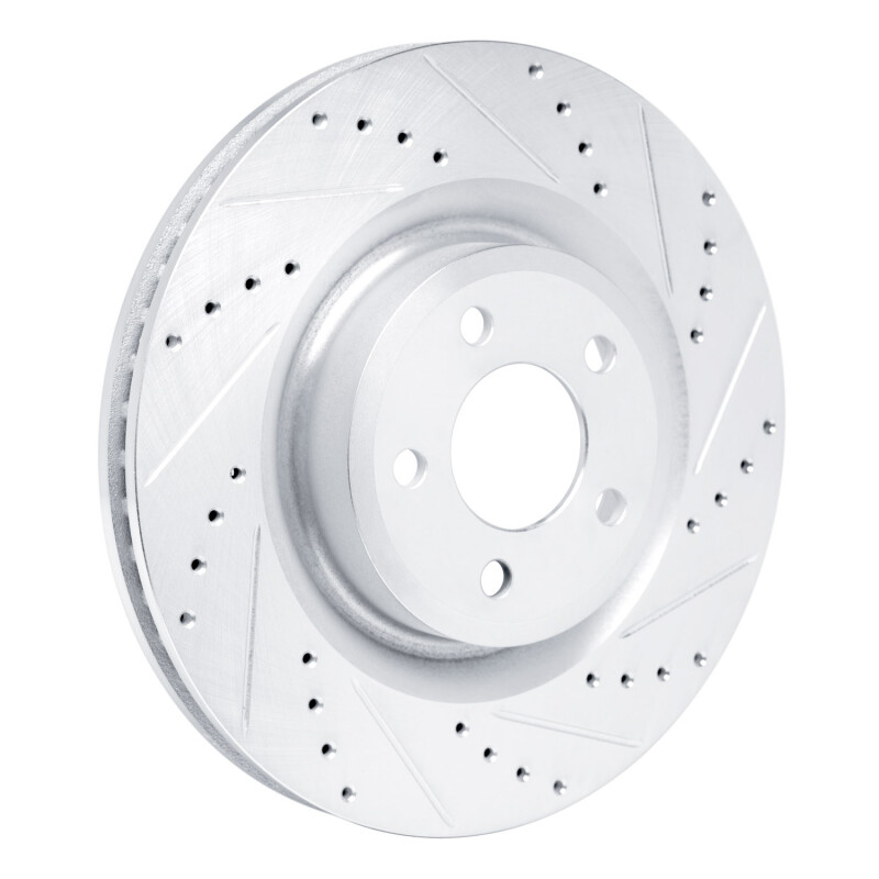 Picture of RNC Brake Rotor - Drill & Slot - R1 20-25 Ford Explorer Front Right Drilled & Slotted Silver Brake Rotor rnc631-54279R