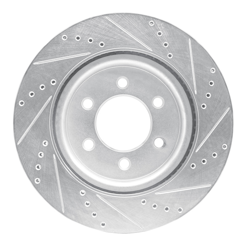 Picture of RNC Brake Rotor - Drill & Slot - R1 21-25 Ford F-150 4WD Front Left Drilled & Slotted Silver Brake Rotor rnc631-54287L