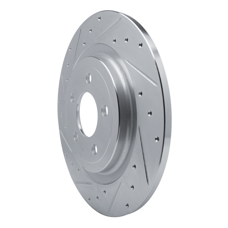 Picture of RNC Brake Rotor - Drill & Slot - R1 20-25 Ford Explorer Rear Left Drilled & Slotted Silver Brake Rotor rnc631-54280L