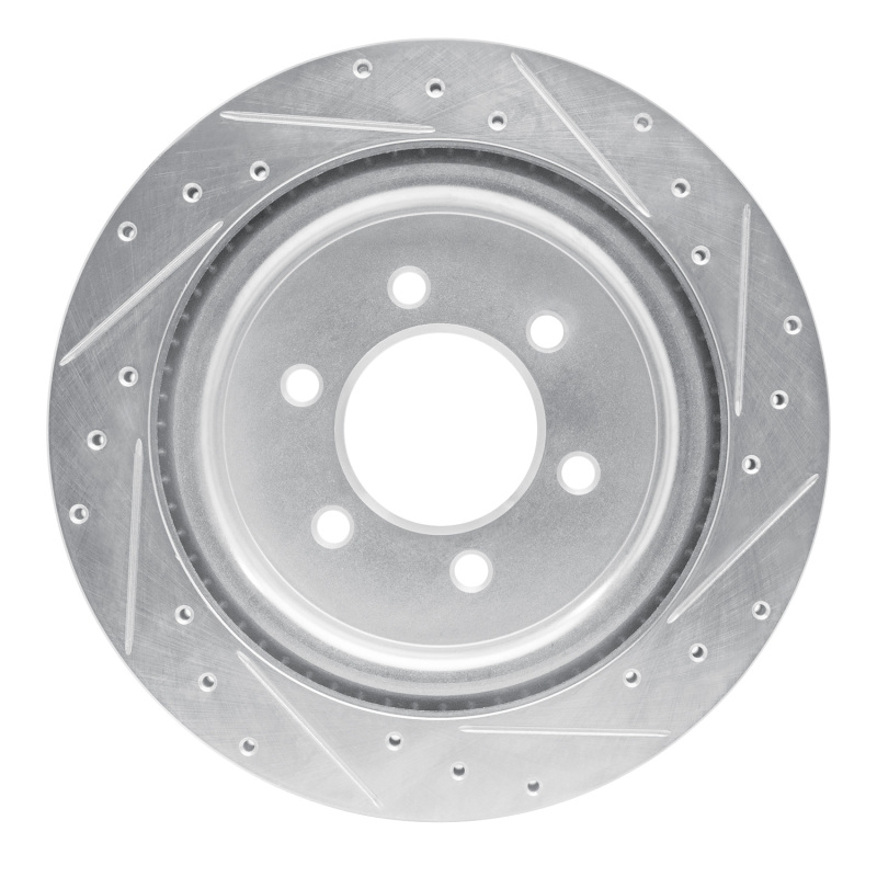 Picture of RNC Brake Rotor - Drill & Slot - R1 21-25 Ford F-150 4WD Rear Left Drilled & Slotted Silver Brake Rotor rnc631-54288L