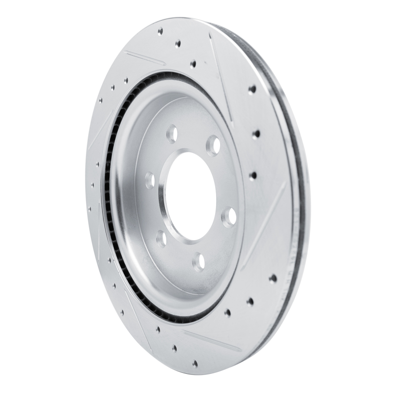 Picture of RNC Brake Rotor - Drill & Slot - R1 21-25 Ford BRONCO Rear Left Drilled & Slotted Silver Brake Rotor rnc631-54289L