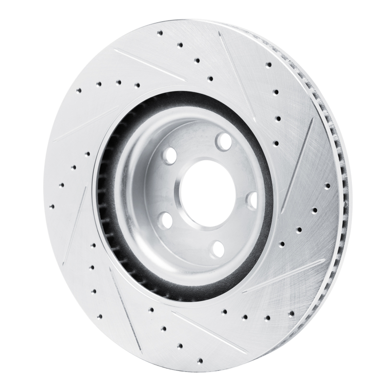 Picture of RNC Brake Rotor - Drill & Slot - R1 22-25 Ford Maverick Front Left Drilled & Slotted Silver Brake Rotor rnc631-54296L