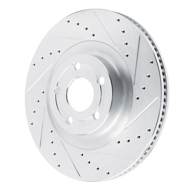Picture of RNC Brake Rotor - Drill & Slot - R1 22-25 Ford Maverick Front Right Drilled & Slotted Silver Brake Rotor rnc631-54296R