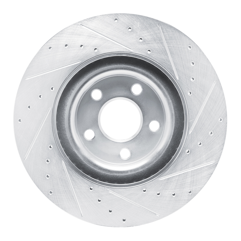 Picture of RNC Brake Rotor - Drill & Slot - R1 22-25 Ford Maverick Front Left Drilled & Slotted Silver Brake Rotor rnc631-54296L