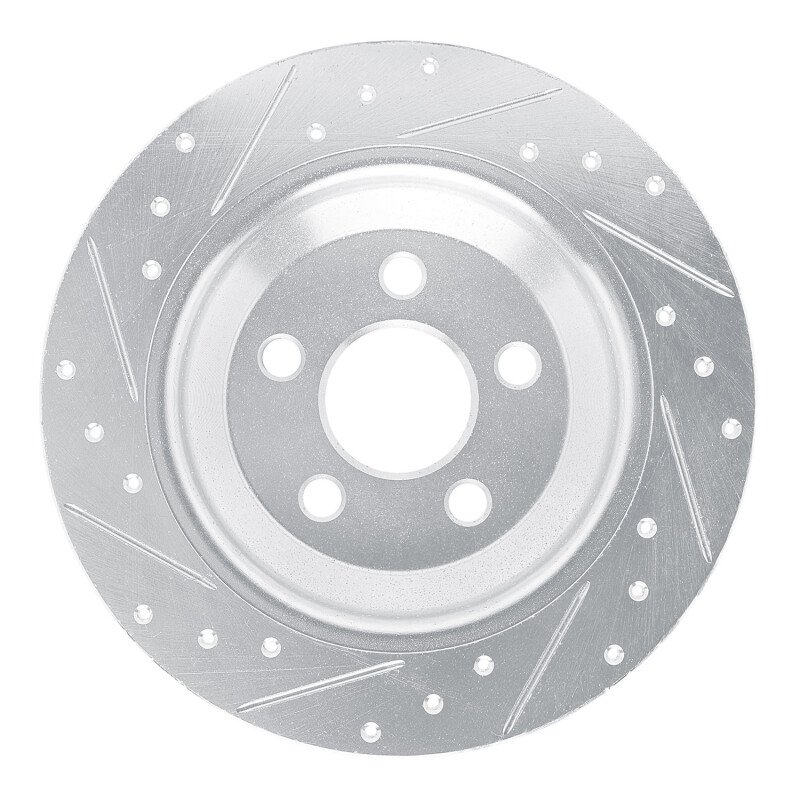 Picture of RNC Brake Rotor - Drill & Slot - R1 22-25 Ford Maverick Rear Right Drilled & Slotted Silver Brake Rotor rnc631-54297R