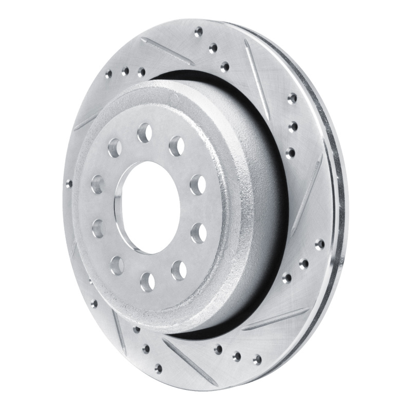 Picture of RNC Brake Rotor - Drill & Slot - R1 03-11 Lincoln Town Car Rear Right Drilled & Slotted Silver Brake Rotor rnc631-55003R