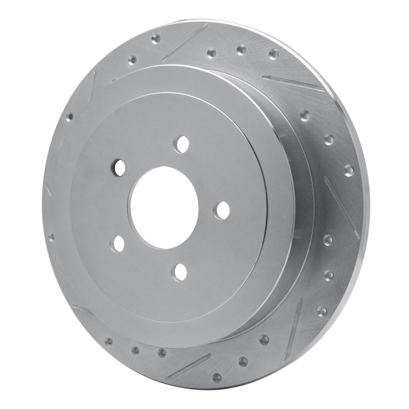 Picture of RNC Brake Rotor - Drill & Slot - R1 03-11 Lincoln Town Car Rear Left Drilled & Slotted Silver Brake Rotor rnc631-55004L