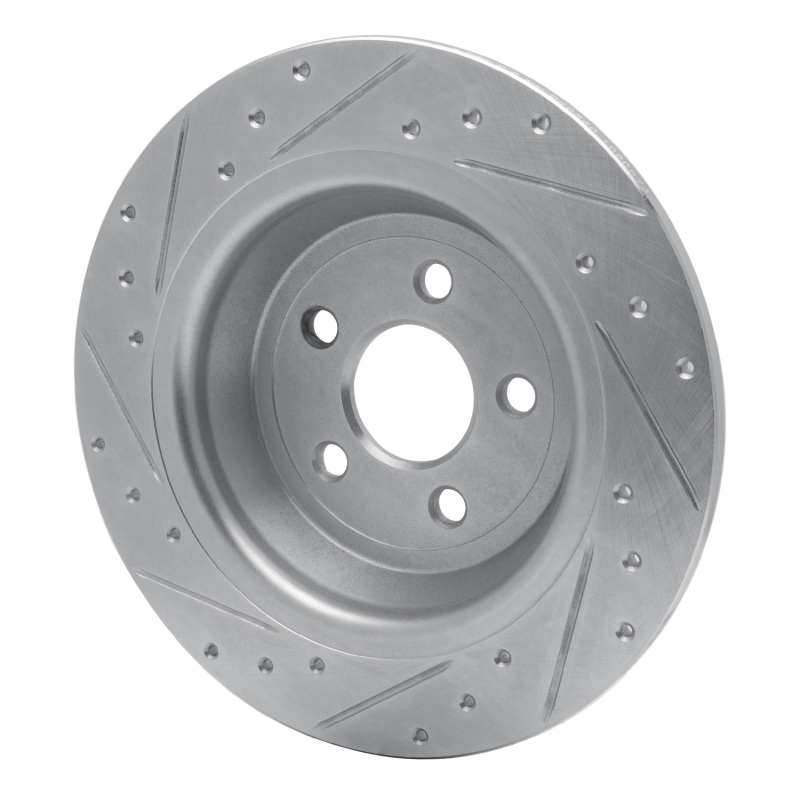 Picture of RNC Brake Rotor - Drill & Slot - R1 15-24 Ford Fusion Rear Right Drilled & Slotted Silver Brake Rotor rnc631-55005R