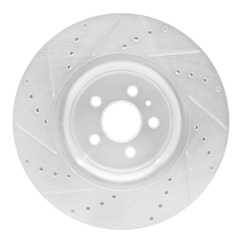 Picture of RNC Brake Rotor - Drill & Slot - R1 15-21 Ford Fusion Front Right Drilled & Slotted Silver Brake Rotor rnc631-55006R