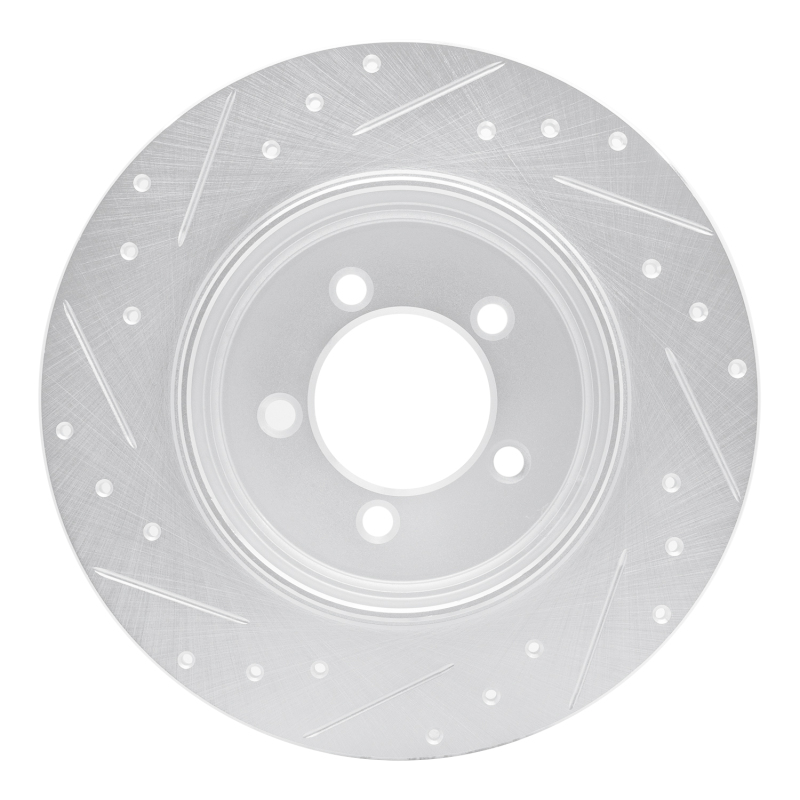 Picture of RNC Brake Rotor - Drill & Slot - R1 03-05 Lincoln AVIATOR Rear Right Drilled & Slotted Silver Brake Rotor rnc631-55008R